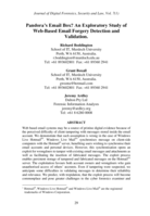 Pandora's email box? An exploratory study of Web-based email forgery detection and validation
