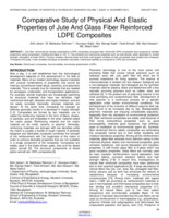 Comparative study of physical and elastic properties of jute and glass fiber reinforced LDPE composites