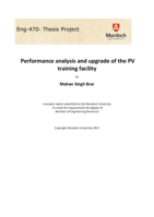 Performance analysis and upgrade of the PV training facility