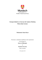 Strategic initiatives to increase the uptake of rooftop photovoltaic systems