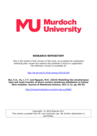 Modelling the simultaneous heat and mass transfer of direct contact membrane distillation in hollow fibre modules