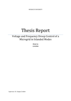 Voltage and frequency droop control of a microgrid in islanded modes
