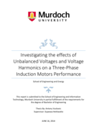 Investigating the effects of unbalanced voltages and voltage harmonics on a three-phase induction motors performance