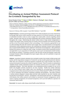Developing an animal welfare assessment protocol for livestock transported by sea