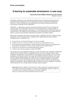 E-learning for sustainable development: A case study