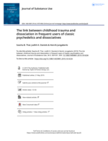 The link between childhood trauma and dissociation in frequent users of classic psychedelics and dissociatives