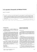 A co-operative chiropractic and medical practice