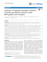 Induction of targeted, heritable mutations in barley and Brassica oleracea using RNA-guided Cas9 nuclease