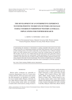 The development of an interpretive experience to foster positive tourist encounters and manage turtle tourism in Northwest Western Australia: Implications for further research
