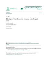 Plant growth and survival in saline, waterlogged soils