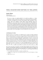 War, soldier and nation IN 1950s Japan