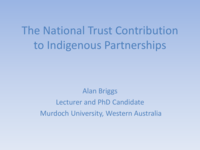 The national trust contribution to Indigenous partnerships