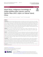 Island blues: Indigenous knowledge of indigo-yielding plant species used by Hainan Miao and Li dyers on Hainan Island, China