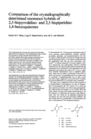 Comparison of the crystallographically determined resonance hybrids of 2,5-bispyrrolidino- and 2,5-bispiperidino 1,4-benzoquinones