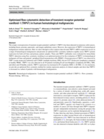 Optimized flow cytometric detection of transient receptor potential vanilloid-1 (TRPV1) in human hematological malignancies