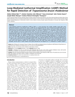 Loop-mediated isothermal amplification (LAMP) method for rapid detection of Trypanosoma brucei rhodesiense