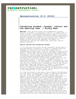 Concealing screens: Consent, control and the desiring user