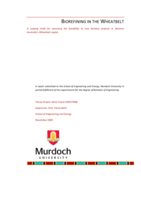 Biorefining in the Wheatbelt: A scoping study for assessing the feasibility of new biomass projects in Western Australia’s Wheatbelt region