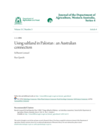 Using saltland in Pakistan: An Australian connection