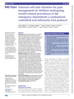 External cold and vibration for pain management of children undergoing needle-related procedures in the emergency department: A randomised controlled non-inferiority trial protocol