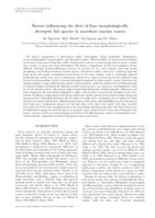 Factors influencing the diets of four morphologically divergent fish species in nearshore marine waters