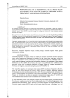 Performance of a residential scale plug flow anaerobic reactor for domestic organic waste treatment and biogas generation