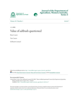 Value of saltbush questioned