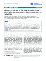 Genome sequence of the dark pink pigmented Listia bainesii microsymbiont Methylobacterium sp. WSM2598
