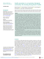 Health promotion in an Australian Aboriginal community: the Growing Strong Brains® toolkit