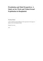 Prostitution and male perspectives: A study on sex work and violent sexual exploitation in Bangladesh