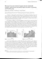 Minimum inclusion levels of copper and zinc proteinate maintain performance and reduce faecal excretion in growing and finishing pigs