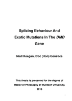 Splicing behaviour and exotic mutations in the DMD gene