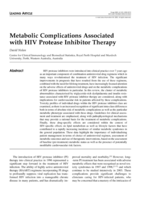 Metabolic complications associated with HIV protease inhibitor therapy