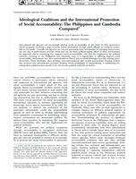 Ideological coalitions and the international promotion of social accountability: The Philippines and Cambodia compared