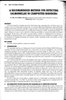 A recommended method for detecting salmonellae in composted biosolids