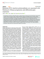 Reference SVA insertion polymorphisms are associated with Parkinson’s disease progression and differential gene expression