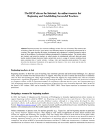The BEST site on the internet: An online resource for beginning and establishing successful teachers