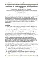 Health status and translocation success of wild and rehabilitated possums