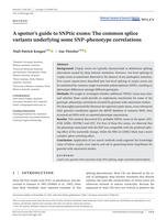 A spotter’s guide to SNPtic exons: The common splice variants underlying some SNP–phenotype correlations