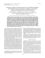 Genomic analysis of Mycobacterium bovis and other members of the Mycobacterium tuberculosis complex by isoenzyme analysis and pulsed-field gel electrophoresis.