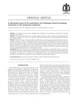 A web-based survey of the motivations and challenges faced by emerging researchers in the chiropractic profession