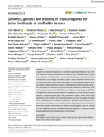 Genomics, genetics and breeding of tropical legumes for better livelihoods of smallholder farmers
