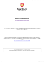 Development of professional confidence in health education: Research evidence of the impact of guided practice into the profession