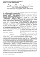 Prospects of solar energy in Australia