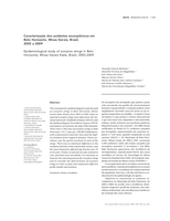 Caracterização dos acidentes escorpiônicos em Belo Horizonte, Minas Gerais, Brasil, 2005 a 2009 (Epidemiological study of scorpion stings in Belo Horizonte, Minas Gerais state, Brazil, 2005-2009)