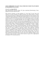 Gene expression in giant cells induced in host plant roots by meloidognyne javanica