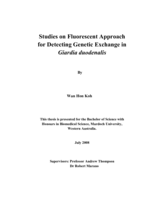 Studies on fluorescent approach for detecting genetic exchange in Giardia duodenalis