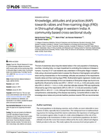 Knowledge, attitudes and practices (KAP) towards rabies and free-roaming dogs (FRD) in Shirsuphal village in western India: A community based cross-sectional study