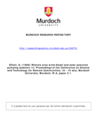 Remote area wind diesel and solar powered pumping systems