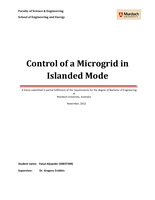 Control of a microgrid in islanded mode